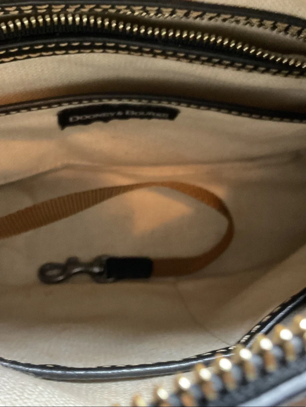 Doone Bourke Satchel 30 pebble leather Black with florentine trim Read